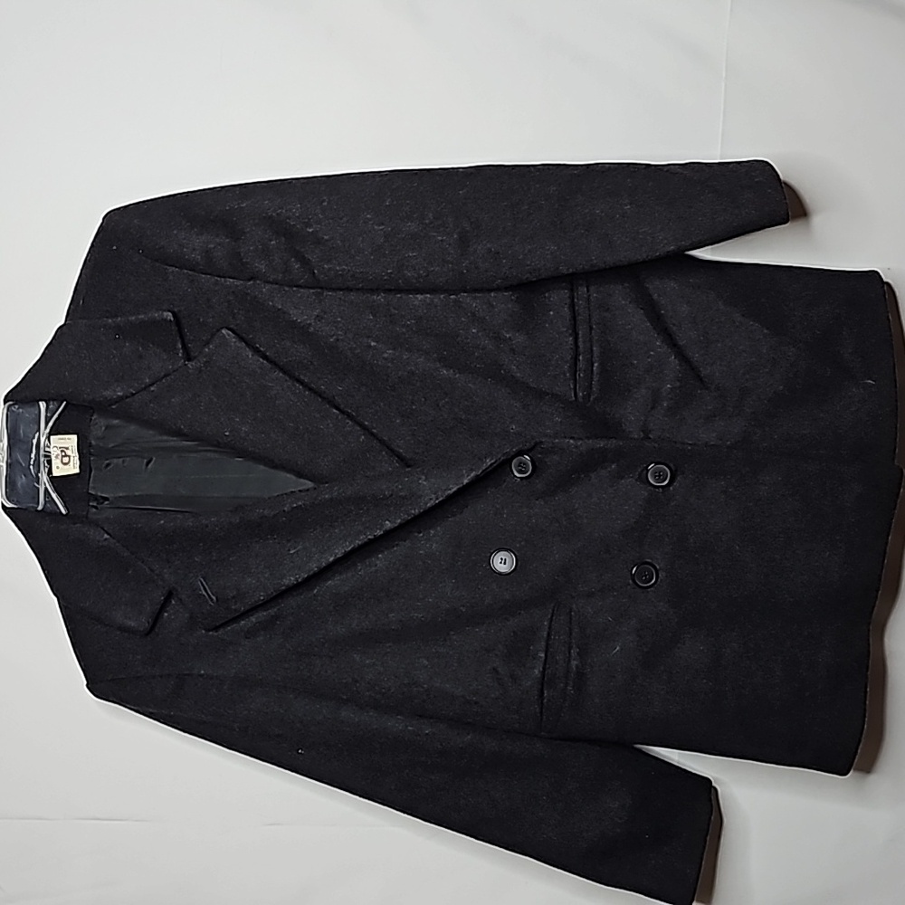 CPU  Central Park International black pure wool thick warm jacket coat sz 8